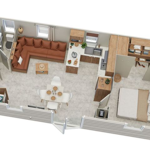 Stacaravan 4 personen - Castel Palace**** Zonder terras