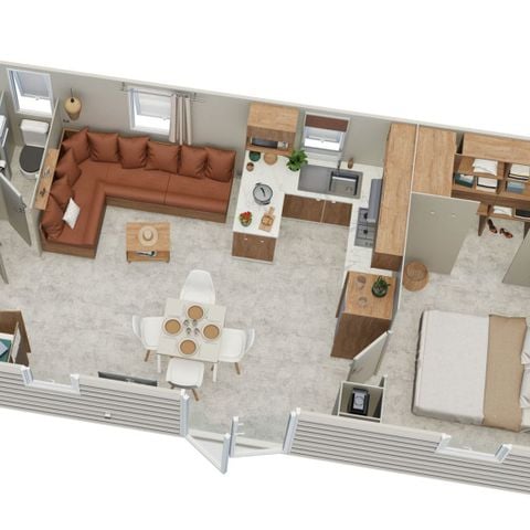 Stacaravan 4 personen - Castel Palace**** Zonder terras