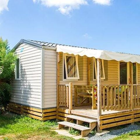 Stacaravan 6 personen - Mobile-home | Comfort | 2 slaapkamers | 4/6 pers. | Verhoogd terras | Airconditioning | TV