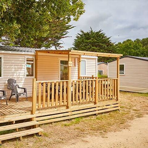 Bungalow 4 personen - Mobile-home | Comfort | 2 slaapkamers | 4 pers | Verhoogd terras | 2 badkamers | Airconditioning | TV