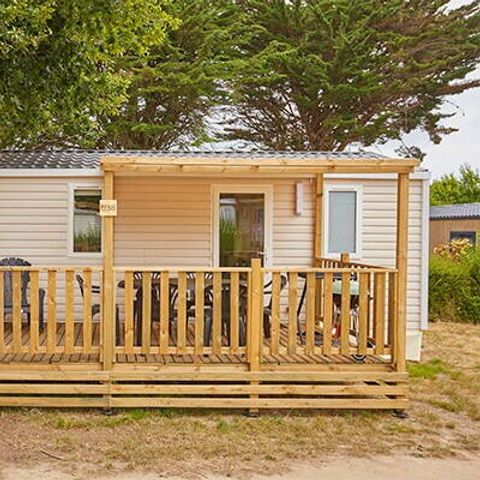Bungalow 4 personen - Mobile-home | Comfort | 2 slaapkamers | 4 pers | Verhoogd terras | 2 badkamers | Airconditioning | TV