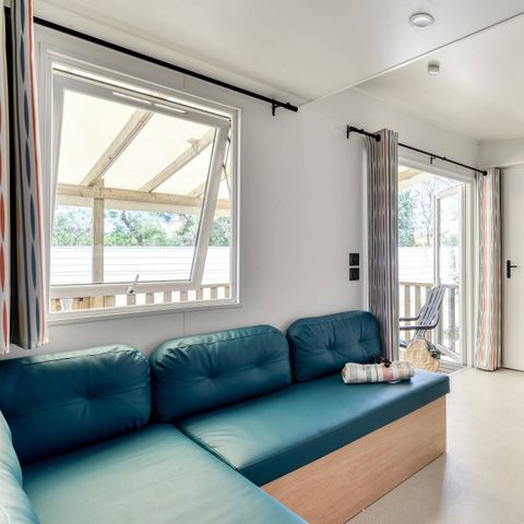 Stacaravan 6 personen - Stacaravan | Premium | 3 slaapkamers | 6 pers. | Terras Lounge | Air-con.