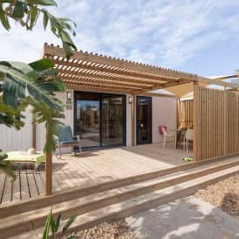 Stacaravan 4 personen - Huisje Mediterráneo 4p 2hab Premium