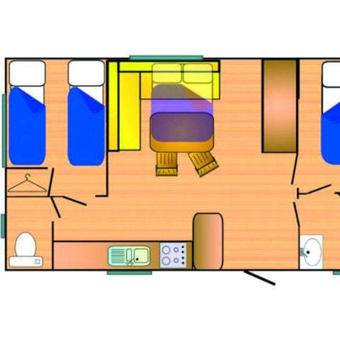 Stacaravan 6 personen - Riviera 750-2 A/C CD