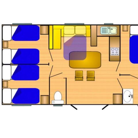 Stacaravan 6 personen - Grand 860 A/C CD