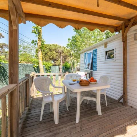 Stacaravan 4 personen - Klassiek | 2 Slaapkamers | 4 Pers | Verhoogd terras | Airconditioning