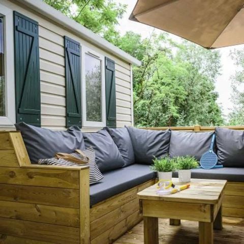 Stacaravan 6 personen - Mobile-home | Premium | 3 slaapkamers | 6 pers | Terras-Lounge | 1 Badkamer | Airconditioning | TV