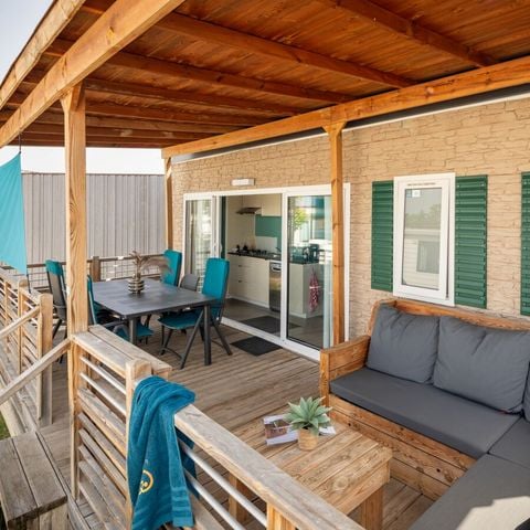 Stacaravan 7 personen - Premium Plus 3 kamers Lounge