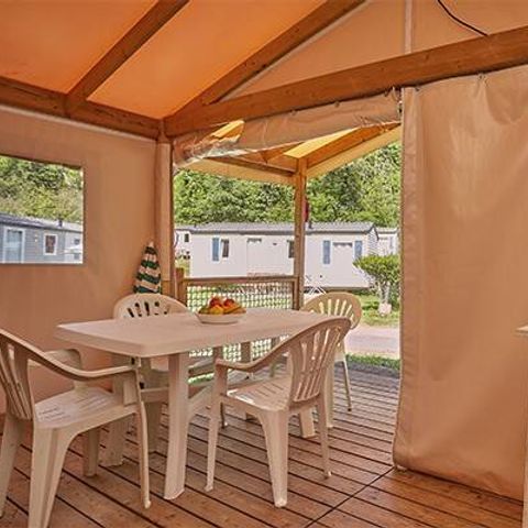 Safaritent 4 personen - Super Lodge Tent | Comfort | 2 Slaapkamers | 4 Pers. | Geen badkamer