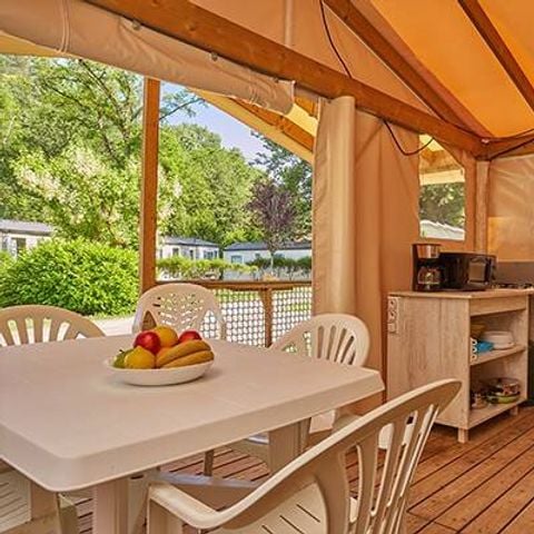 Safaritent 4 personen - Super Lodge Tent | Comfort | 2 Slaapkamers | 4 Pers. | Geen badkamer