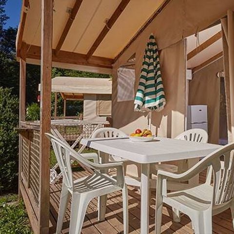 Safaritent 4 personen - Super Lodge Tent | Comfort | 2 Slaapkamers | 4 Pers. | Geen badkamer
