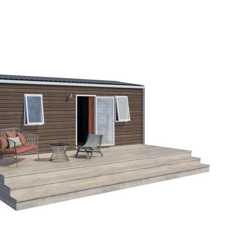 Stacaravan 4 personen - EDEN TV 2 slaapkamers 26M2