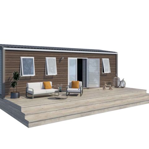 Stacaravan 6 personen - PRESTIGE TV 3 slaapkamers 31M2
