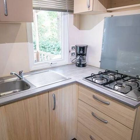Stacaravan 6 personen - Comfort | 3 slaapkamers | 6 pers | Verhoogd terras | Airconditioning