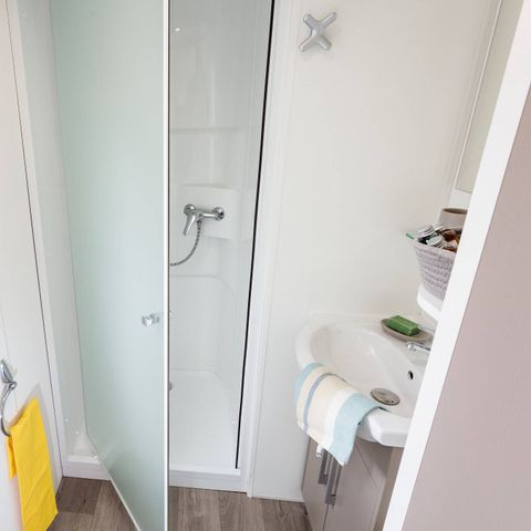 Stacaravan 6 personen - Stacaravan | Comfort | 3 Slaapkamers | 6 Pers | Verhoogd terras | Airconditioning | TV