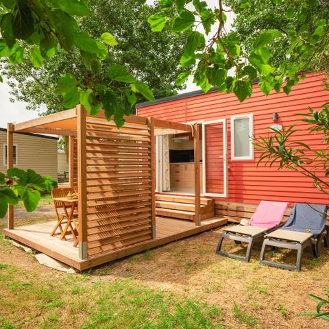 Stacaravan 4 personen - Stacaravan | Comfort | 2 Slaapkamers | 4 Pers | Eenpersoons terras | Airconditioning | TV