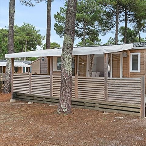 Stacaravan 6 personen - Comfort XL | 3 slaapkamers | 6 pers | Verhoogd terras | Airconditioning