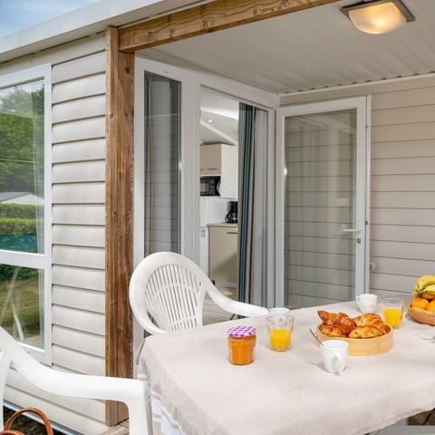 Stacaravan 6 personen - Mobile-home | Comfort | 2 Slaapkamers | 4/6 Pers. | Single terras | Air-con.