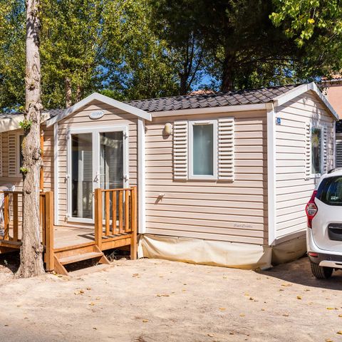 Stacaravan 4 personen - Stacaravan | Comfort | 2 Slaapkamers | 4 Pers | Verhoogd terras | Airconditioning | TV