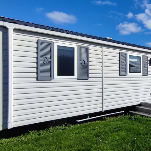 Stacaravan 6 personen - Premium stacaravan 38 m² (2 slaapkamers) + terras – uitzicht op zee, 4/6 personen