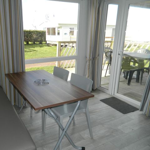 Stacaravan 8 personen - Comfort-stacaravan van 28 tot 35 m² (3 slaapkamers) + terras met uitzicht op zee, voor 6 tot 8 personen