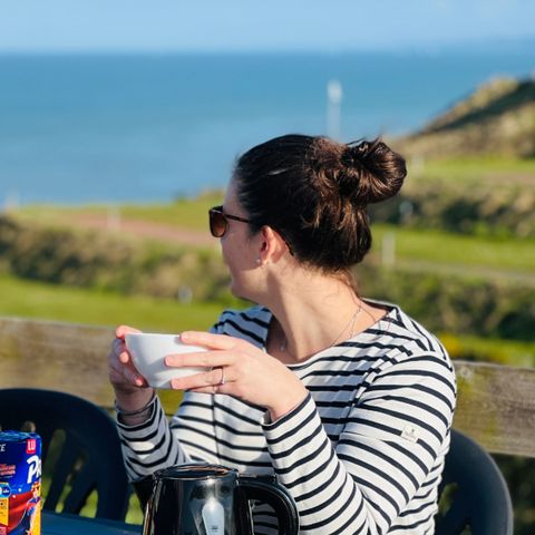 Stacaravan 6 personen - Premium stacaravan 38 m² (2 slaapkamers) + terras – uitzicht op zee + toegang tot de fietsroute langs de kust – 4/6 personen