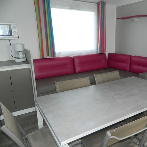 Stacaravan 8 personen - PREMIUM 36m² (3 kamers) + Terras - Zicht op zee