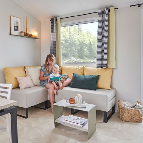 Stacaravan 6 personen - Premium stacaravan 33 m² (2 slaapkamers) + terras, 4/6 personen