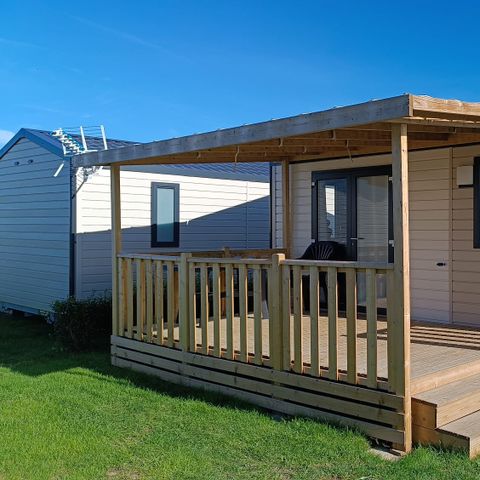 Stacaravan 4 personen - Comfort-stacaravan 20 m² (1 slaapkamer) + terras – uitzicht op zee, 2/4 personen