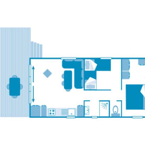 Stacaravan 5 personen - Huisje 5p 2bed ****