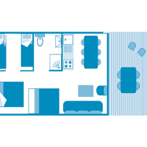 Safaritent 7 personen - Lodge Safari 7p 3ch ****