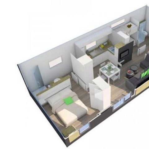 Stacaravan 6 personen - Sunêlia LUXE TAOS - 3 slaapkamers