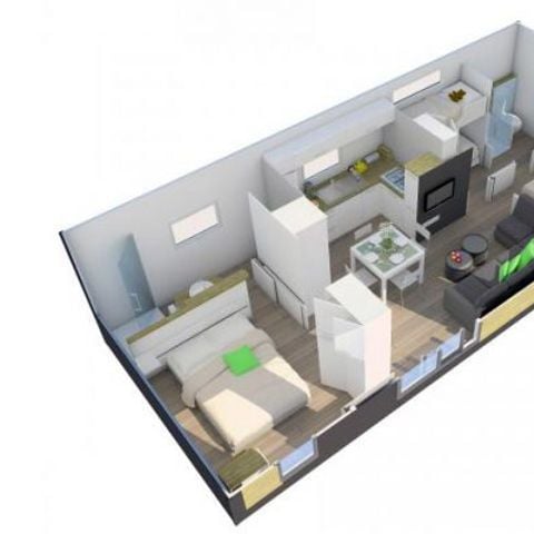 Stacaravan 4 personen - Loisir Prestige TAOS 35m²