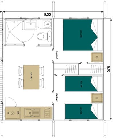 Safaritent 5 personen - BIRDYLODGE