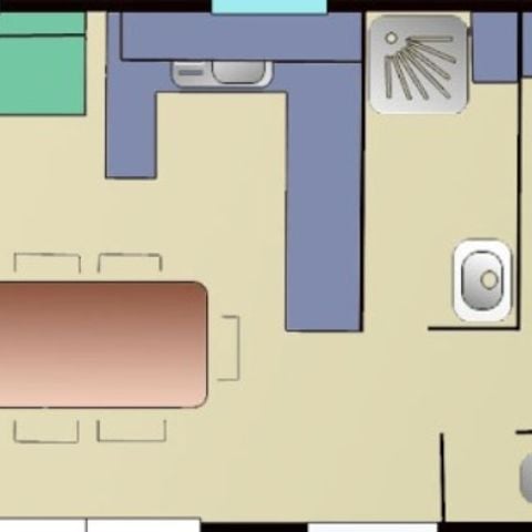 Stacaravan 7 personen - Sunêlia Prestige 40m², 6-7pl - 3ch