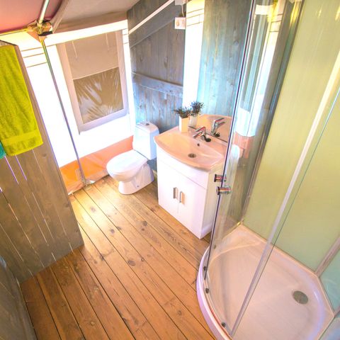 Safaritent 5 personen - Safaritent + sanitair + airco (5P)