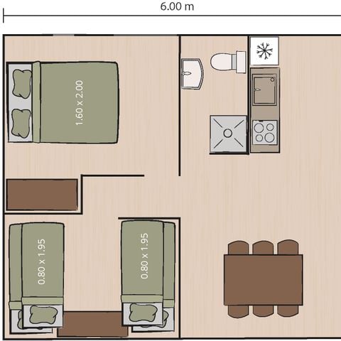 Safaritent 5 personen - Safaritent Sunset + sanitair + airco (6P)