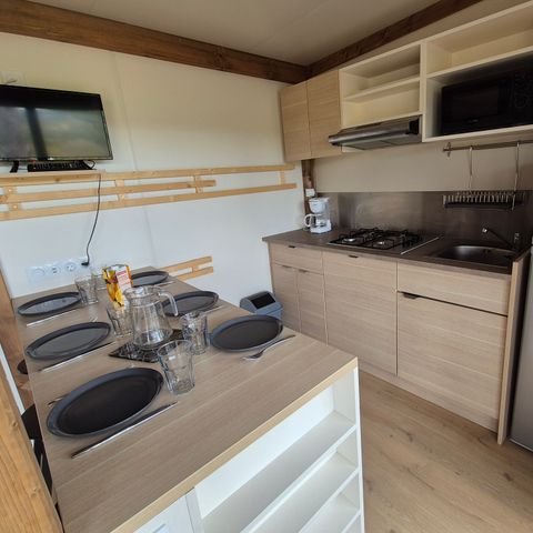Stacaravan 6 personen - 3-slaapkamerwoning Premium