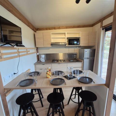 Stacaravan 6 personen - 3-slaapkamerwoning Premium