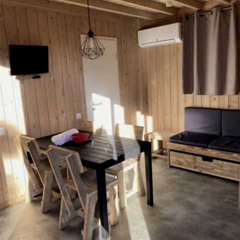 Stacaravan 5 personen - Cottage Premium 2 slaapkamers 4 pers. Uitzicht op de wijngaard