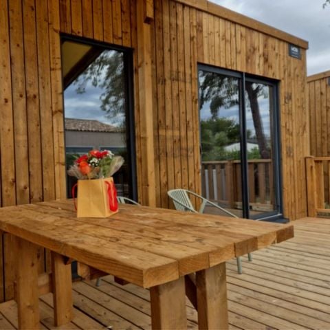 Stacaravan 5 personen - Cottage Premium 2 slaapkamers 4 pers. Uitzicht op de wijngaard