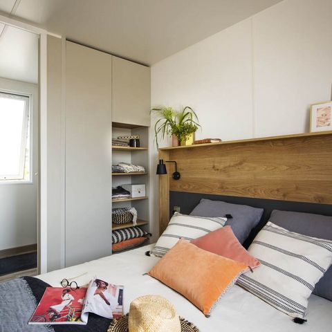 Stacaravan 6 personen - Loisir confort 3 ch. 6 pers - 36m2 - Overdekt terras - SAM