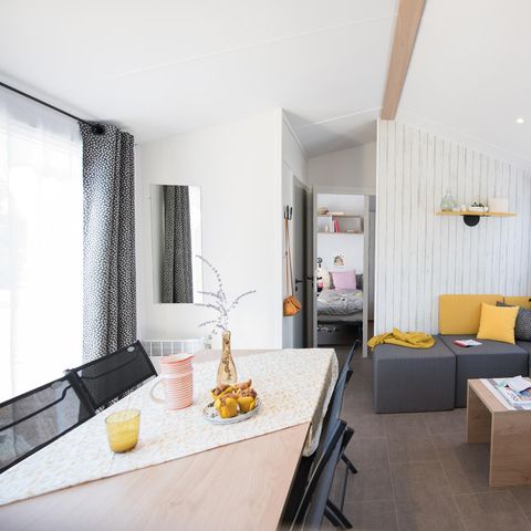 Stacaravan 8 personen - Sunêlia Prestige 4bed. 8 pers. - 40m2 - Overdekt terras - SAM