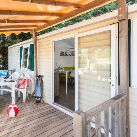 Stacaravan 6 personen - Comfort XL | 2 slaapkamers | 4/6 Pers | Verhoogd terras | Airconditioning