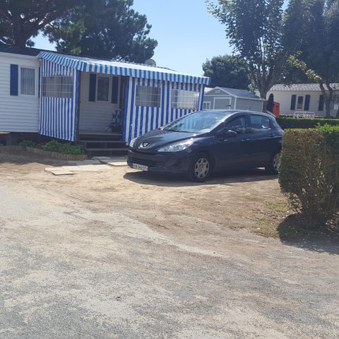 Stacaravan 6 personen - CAMPING ACAPULCO MH 3 standaard kamers (stacaravan ouder dan 12 jaar) overdekt terras 30m² 6 pers