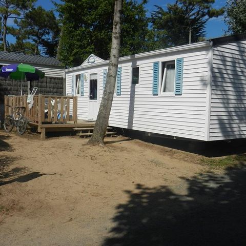 Stacaravan 6 personen - CAMPING ACAPULCO MH 3 slaapkamers budget (stacaravan meer dan 12 jaar oud) Onoverdekt houten terras 30m² 6 personen