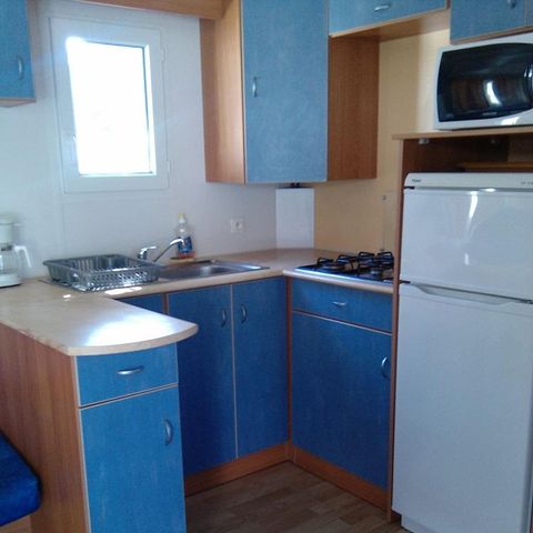 Stacaravan 6 personen - CAMPING ACAPULCO MH 3 slaapkamers budget (stacaravan meer dan 12 jaar oud) Onoverdekt houten terras 30m² 6 personen