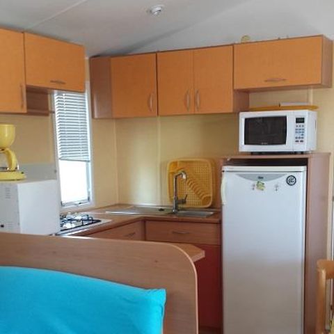 Stacaravan 6 personen - CAMPING ACAPULCO MH 3 slaapkamers budget (stacaravan meer dan 12 jaar oud) Onoverdekt houten terras 30m² 6 personen