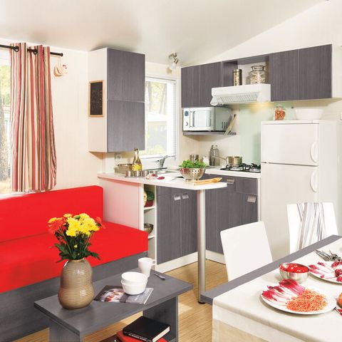Stacaravan 6 personen - BUDGET 3 slaapkamers 29m² woonoppervlakte