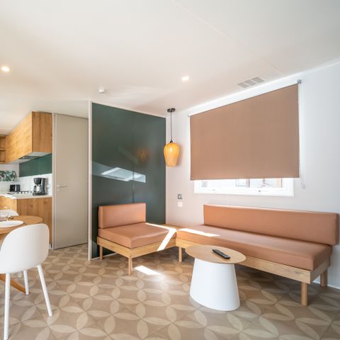 Stacaravan 4 personen - PREMIUM 2 kamers 30m² ongeveer.